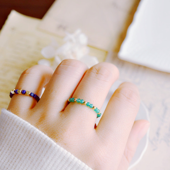 3タイプ ラピスラズリorメノウの指輪　ピンキーリング  12月or1月誕生石　1本or福袋　リング 15枚目の画像