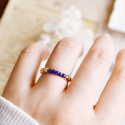 3タイプ ラピスラズリorメノウの指輪　ピンキーリング  12月or1月誕生石　1本or福袋　リング 7枚目の画像