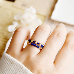 3タイプ ラピスラズリorメノウの指輪　ピンキーリング  12月or1月誕生石　1本or福袋　リング 13枚目の画像