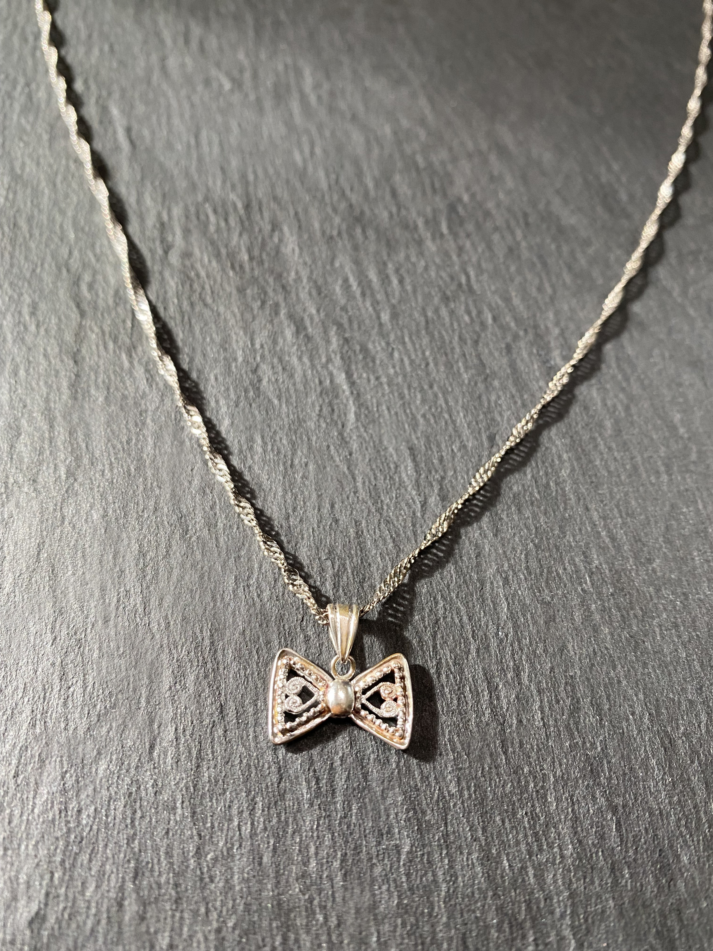 【銀線細工】Ribbon(S)ネックレス/SV925