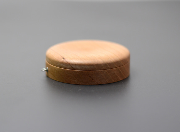 名入れ可/天然木の両面コンパクトミラーΦ68/手鏡/ブラックチェリー