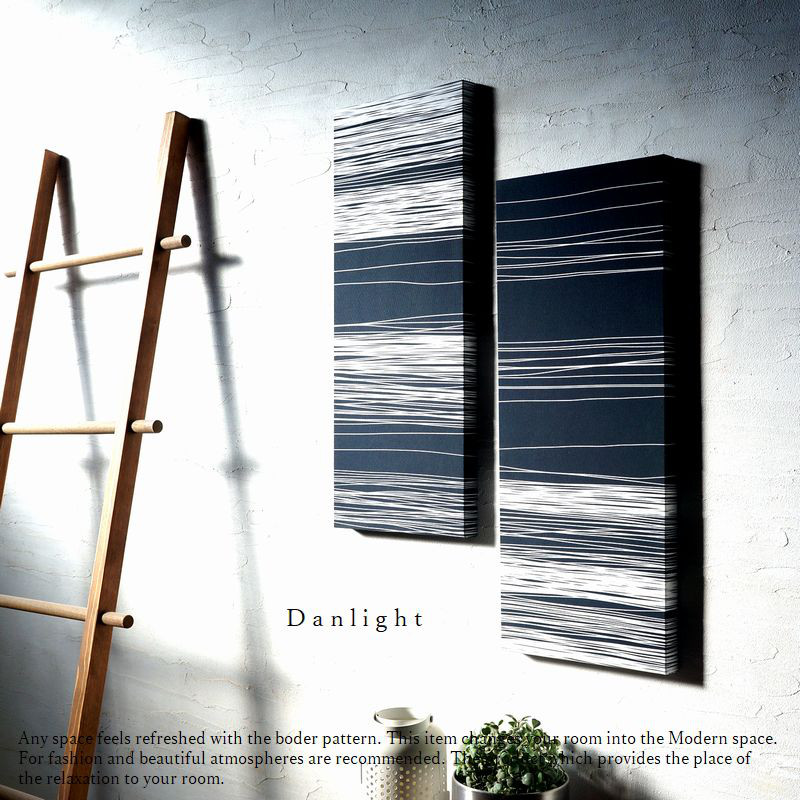 モノトーンの静かなアートボード ２枚組  玄関 寝室 オブジェ 壁掛け アートパネル danlight