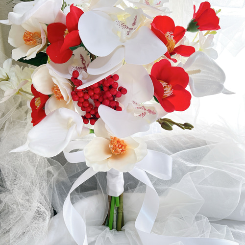 アーティフィシャルフラワーブーケ クラッチブーケ 結婚式 ブライダル