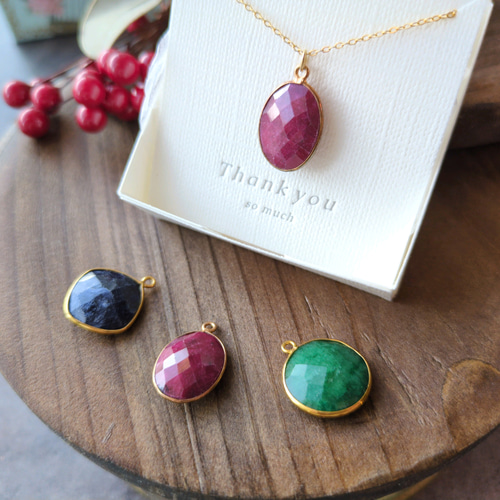 世界三大宝石（サファイア ルビー エメラルド）ネックレス ネックレス