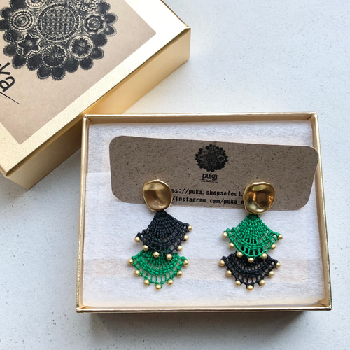 Ñanduti puka model earring ピアス（スタッド・一粒） puka 通販