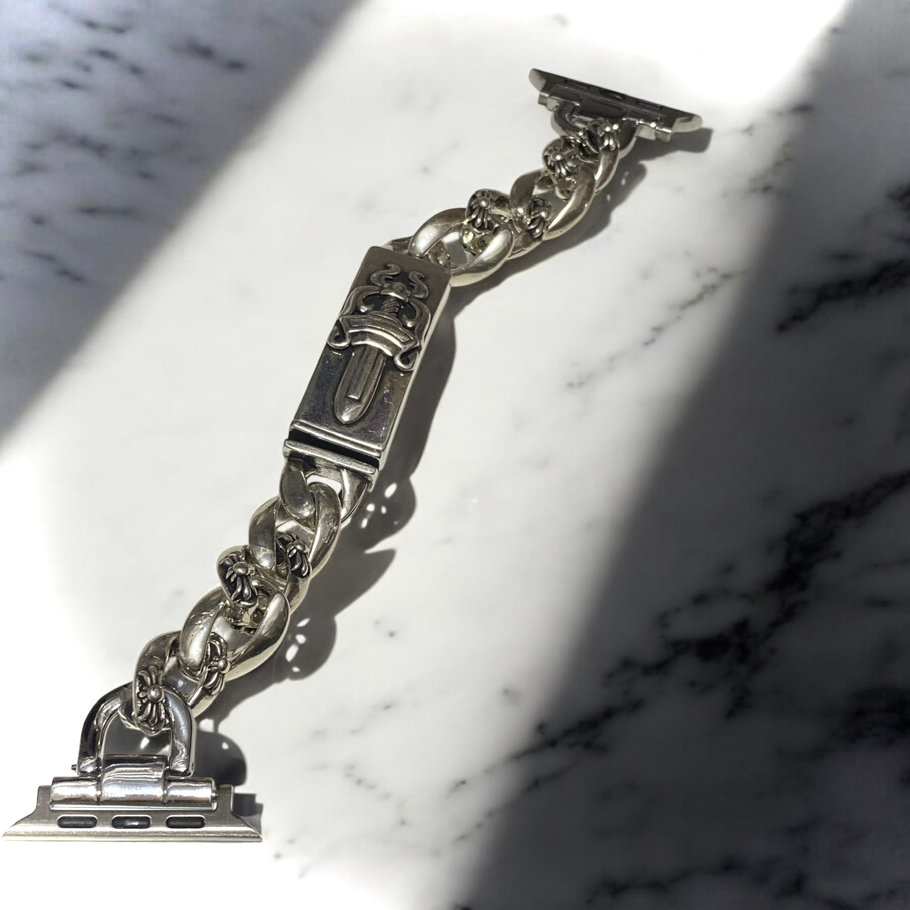アップルウォッチ カスタム バンド ベルト シルバーsilver