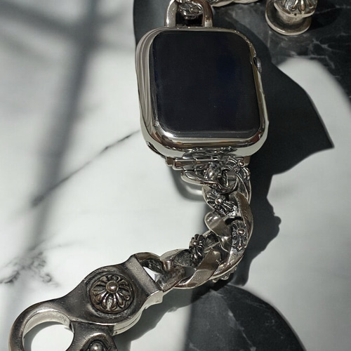 アップルウォッチ カスタム バンド ベルト シルバーsilver クロス