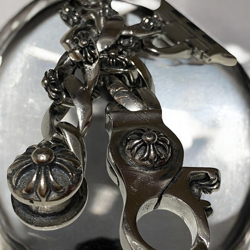 アップルウォッチ カスタム バンド ベルト シルバーsilver クロス