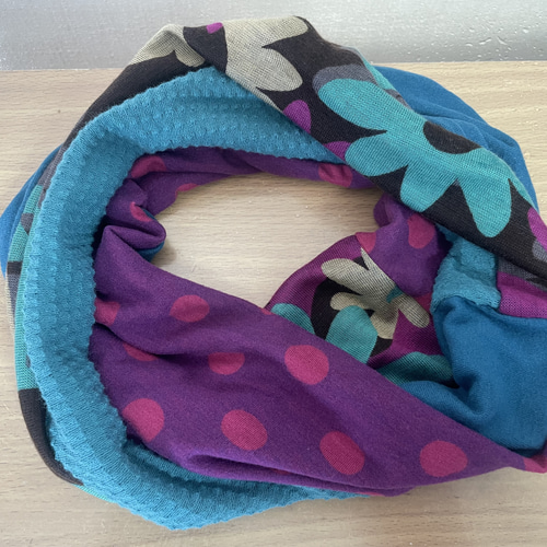 パープルモンスターターバン兼用&パープルハンドメイドネック  