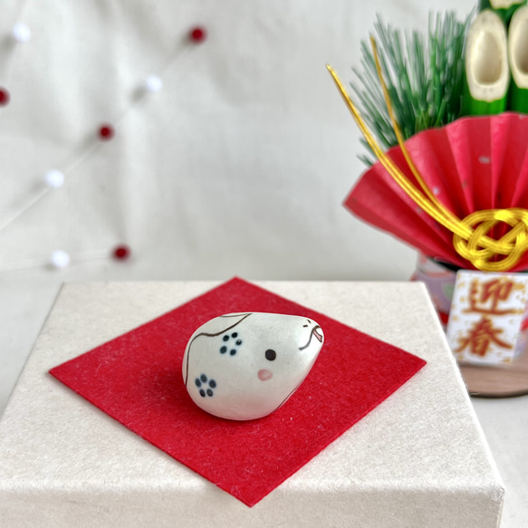 ハンドメイド 巳年 置物 陶器製 【公式通販】