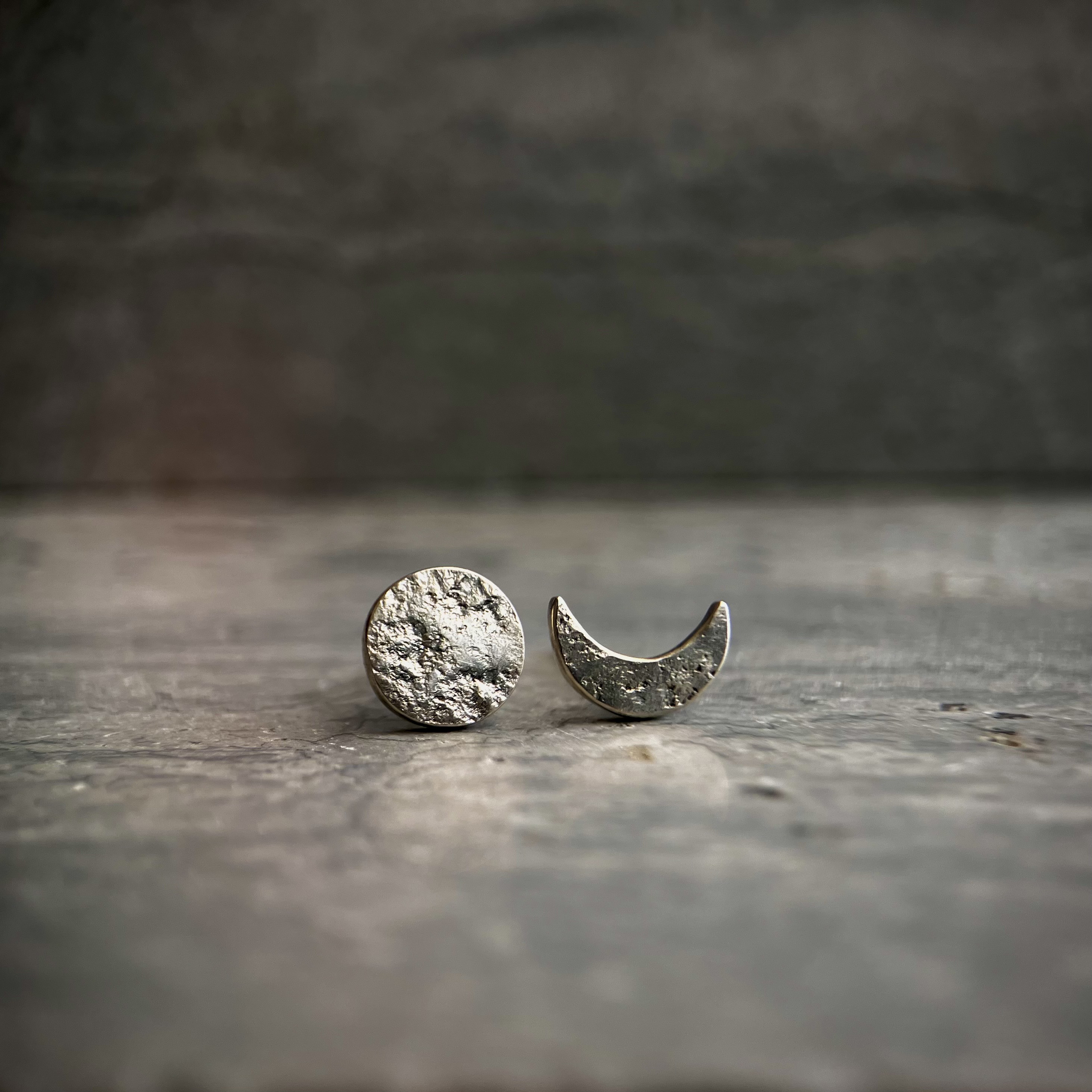 満月と三日月ピアス(silver)