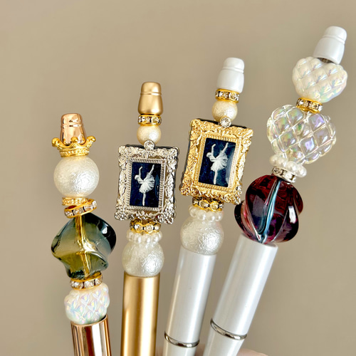 カスタムボールペン カスタムペン ビーズ / バレエ 衣装 ティアラ  