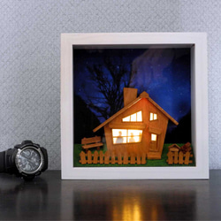 作家さん　メルヘンなモザイクのお家のオブジェ 作家さん メルヘンなモザイクのお家のオブジェ