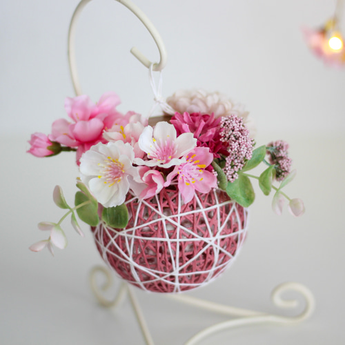 桜のフラワーランタン(なでしこ)受注制作 スタンドライト・テーブル