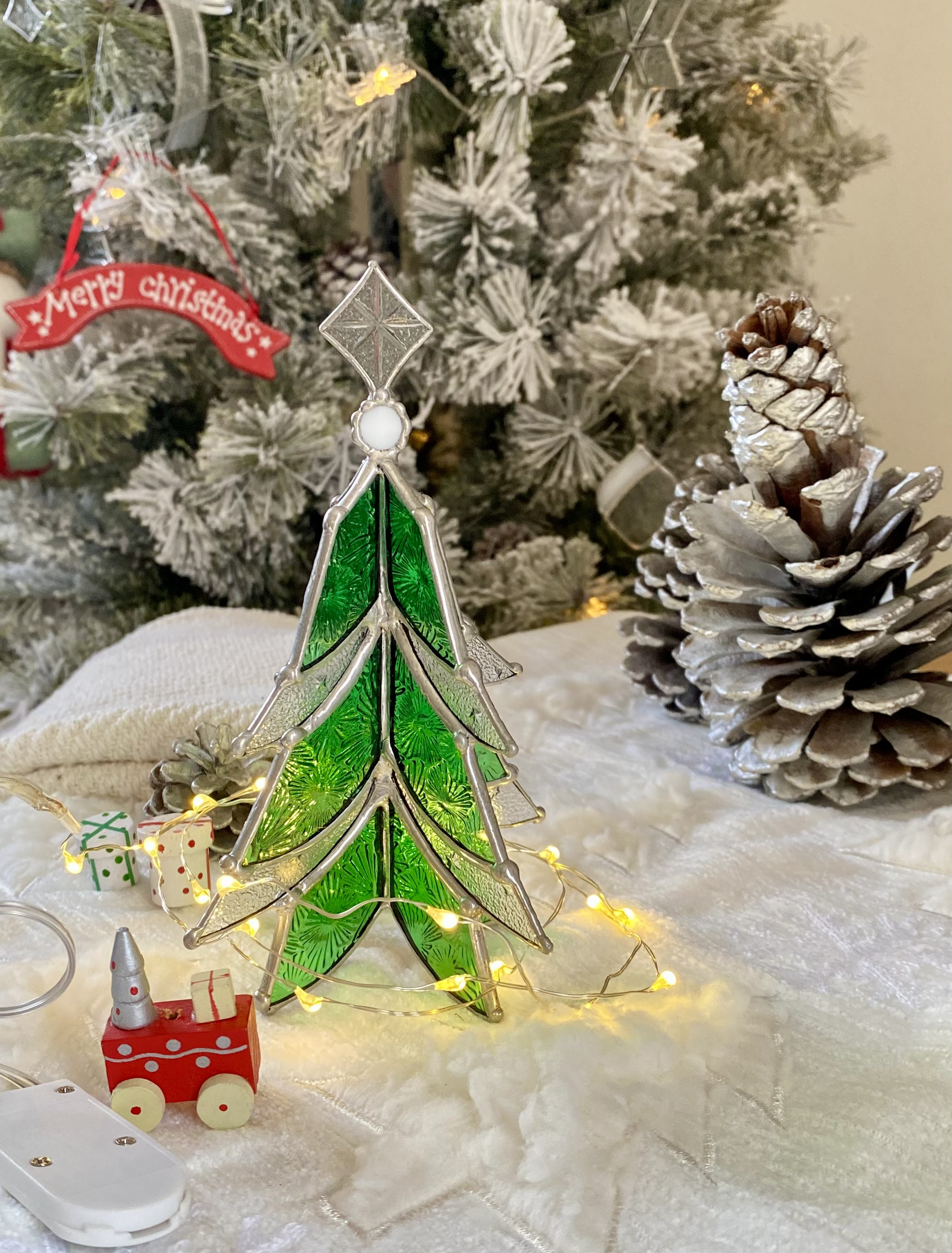 ステンドグラス*+クリスマスツリー*+星降るもみの木 その他インテリア