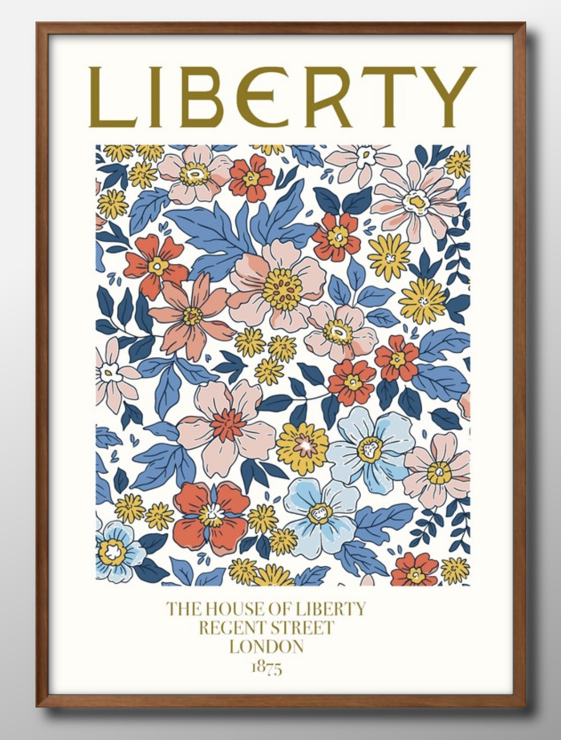 最安 アート 12265□ポスター 『LIBERTY ボタニカル 花 フラワー 絵画