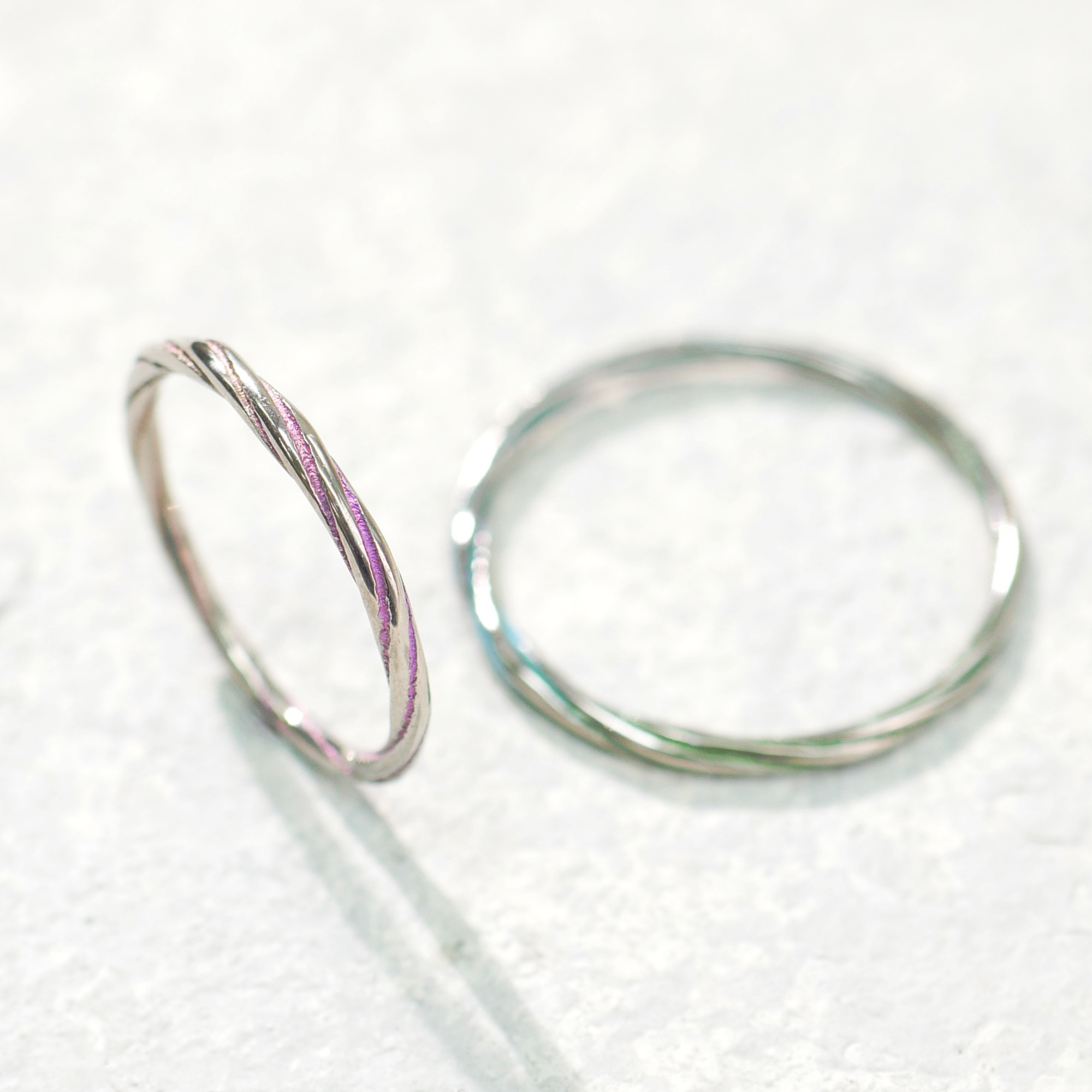 純チタン製リング　巡る 紬