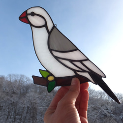 専用　ステンドグラス　ミニミニ小鳥さんセット　他 受注制作】ステンドグラス セキセイインコ サンキャッチャー