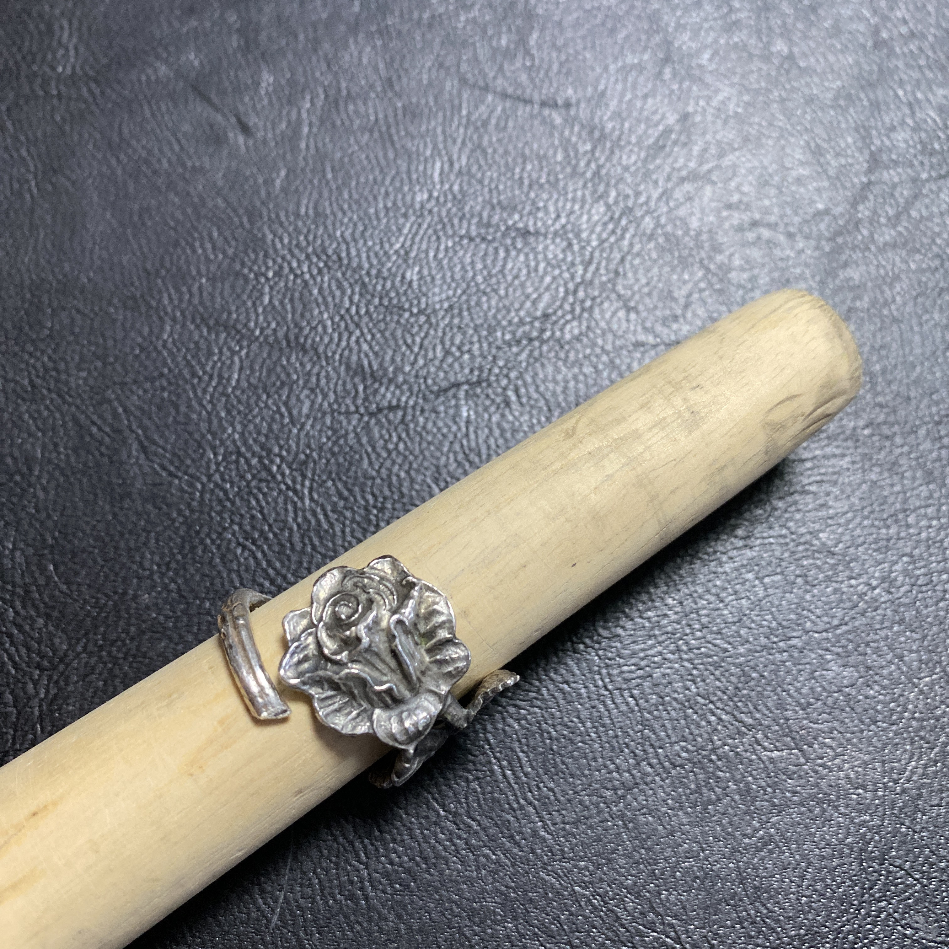 silver100% シルバーアクセサリー　スプーンリング　手作り指輪　ハンドメイドリング