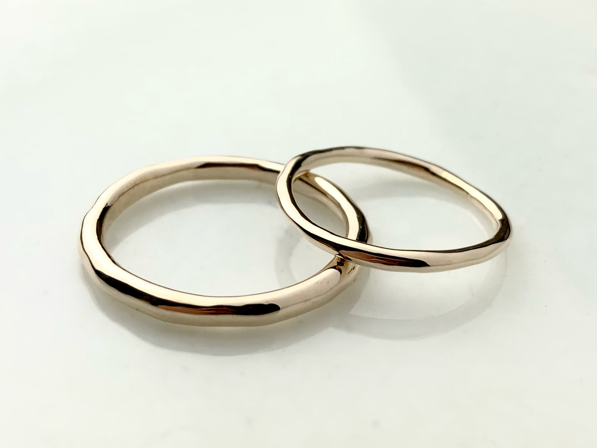 歪な甲丸ペアリング【S&M】K5YG/B028.029