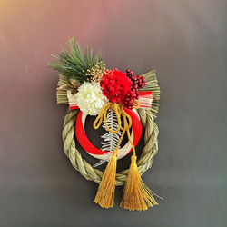 お正月早割＊ナチュラルなドライフラワーで祝う新年のお正月しめ縄飾り