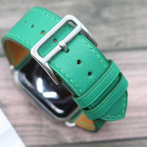 MODIGI アップルウォッチ10 レザーバンド　本革ベルト 46mm 緑 MODIGI アップルウォッチ10 レザーバンド 本革ベルト 46mm Apple