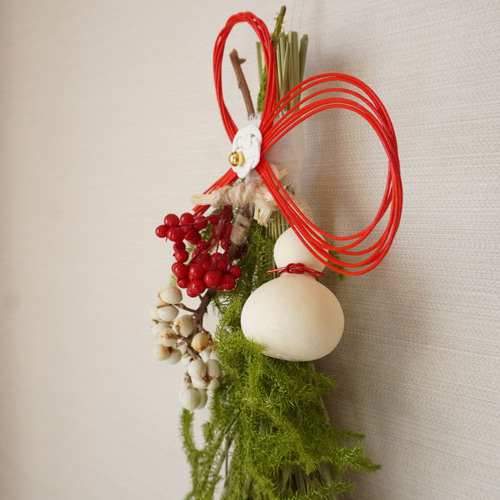 ❁2025年　お正月飾り❁　しめ縄　しめ縄飾り お正月飾り】2025しめ縄＊298【縦○NA×WH×GD】