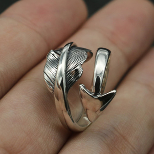SILVER925-1 Ring リング シルバ−925 調整可能 巾着付 インディアン