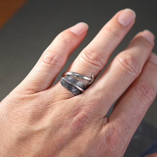 SILVER925-1 Ring リング シルバ−925 調整可能 巾着付 インディアン