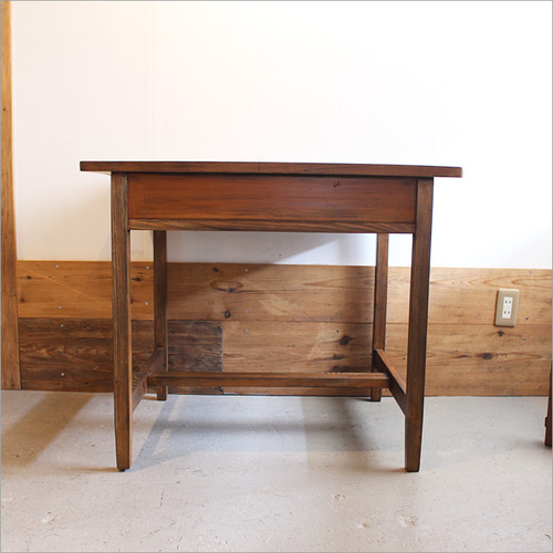 ケヤキ無垢材 ワークデスク パソコンデスク 木製 机 アンティーク 書斎