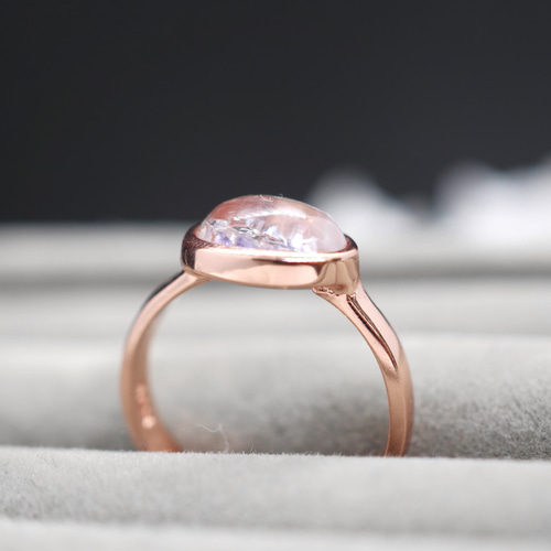 超レア！フローライト（蛍石）イン クォーツ 9号 silver925 ピンク