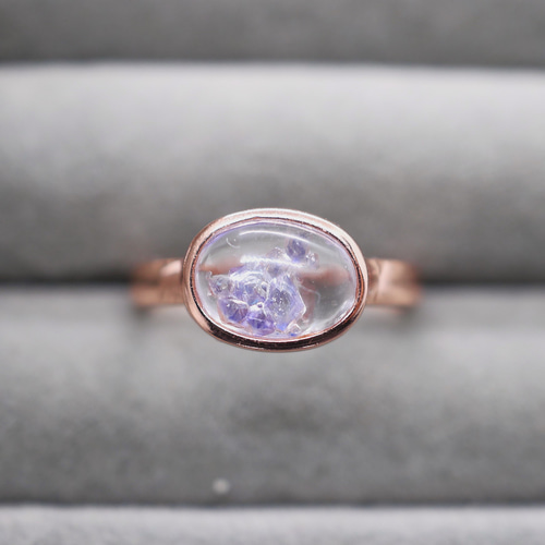 超レア！フローライト（蛍石）イン クォーツ 9号 silver925 ピンク