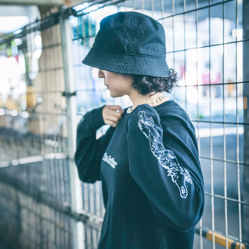 paloma wool 猫 長袖Tシツ paloma wool 猫プリント 長袖Tシャツ 青 猫