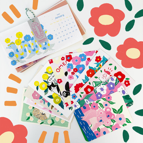 Creema限定】新春福袋2025 - イラストカレンダー & はがきサイズカード