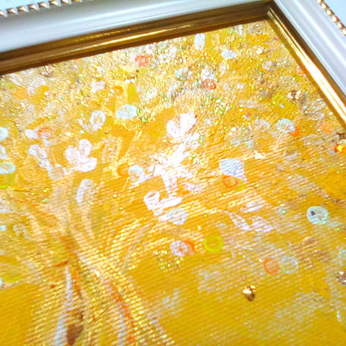 風水絵画 ウェルカムゴールド＊光の豊樹 幸せの招財樹 金を呼び寄せる