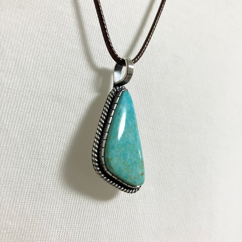 キングマン ターコイズ トルコ石 シルバー ネックレス