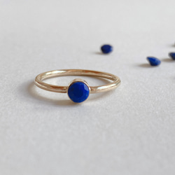 [14kgf] R53　ラピスラズリ　ベゼルリング 3枚目の画像