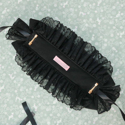 ロリータJSK＆ケープ/ブラウス/ヘッドドレス セット 黒 濡黒花×バタフライ② ヘッドドレス ロリータ ゴスロリ ヘッド