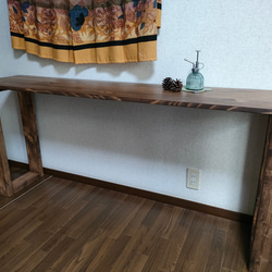 140×36×73 カウンターテーブル・アイアンレッグ《ウォールナット