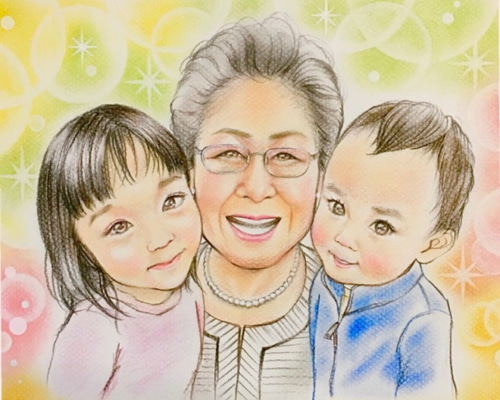 似顔絵 イラスト ウエディングツリー プレウエディング 還暦 米寿