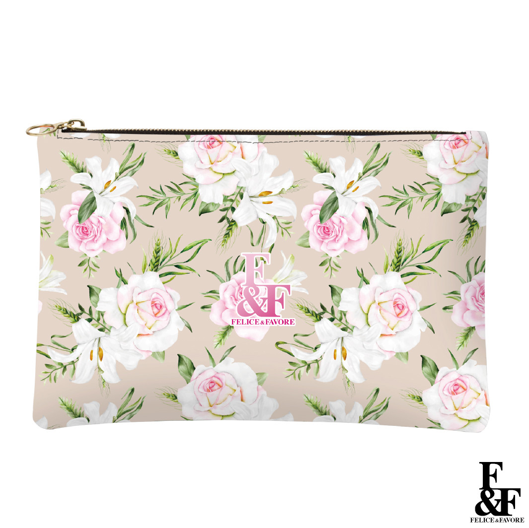 ビッグサイズ クラッチバッグ クラッチ バッグ ハンドバッグ フラワー 花柄 花 ブラック ホワイト オシャレ かわいい