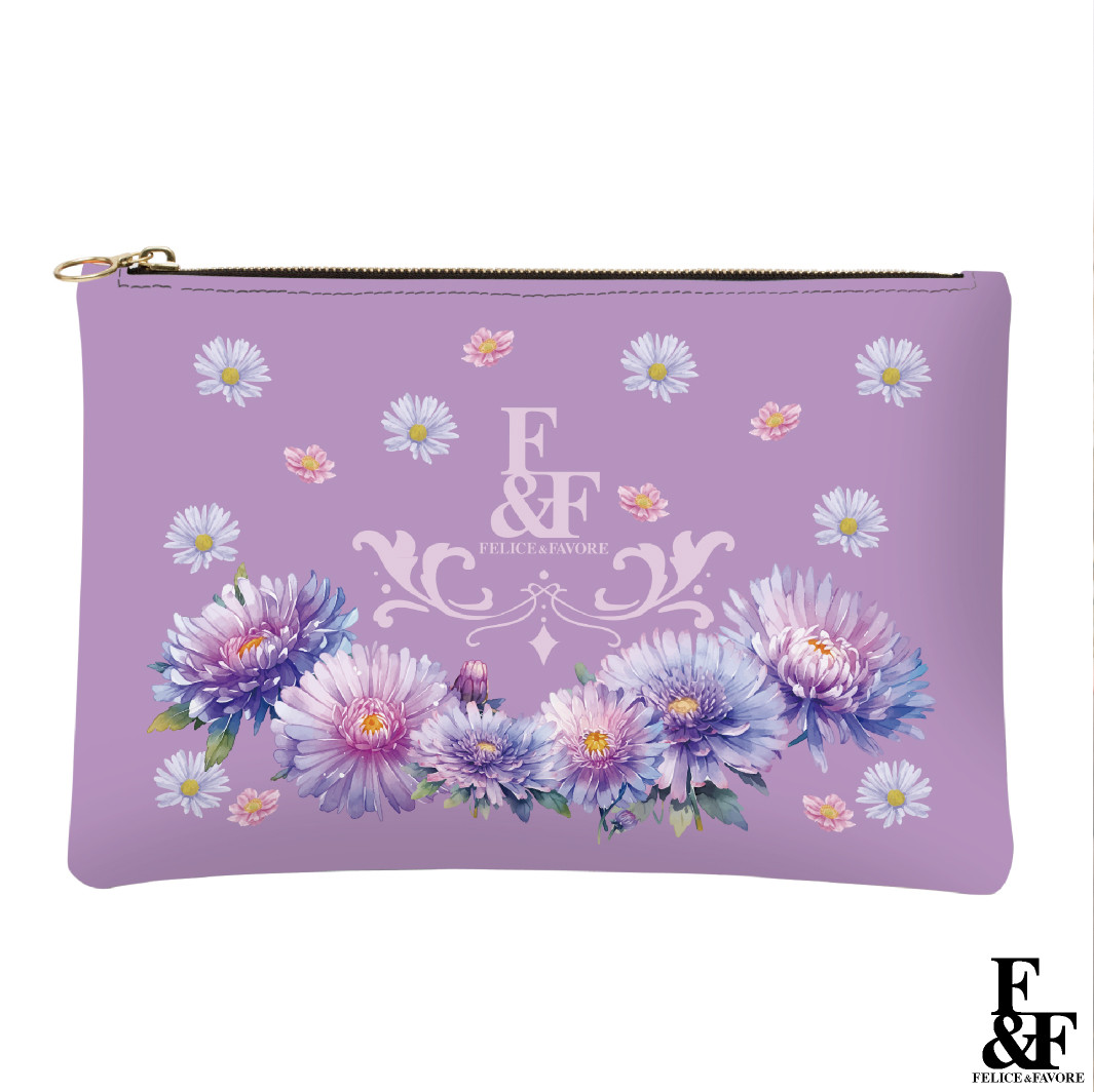 ビッグサイズ クラッチバッグ クラッチ バッグ ハンドバッグ フラワー 花柄 花 パープル オシャレ かわいい ギフト