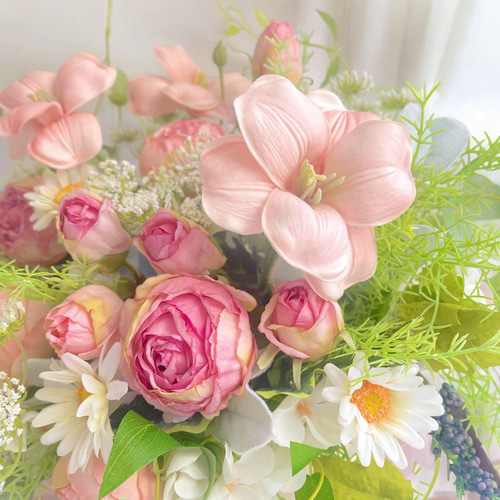 春の花咲くフラワーアレンジメント 光触媒フラワー 造花 春 春の花咲くフラワーアレンジメント 光触媒フラワー 造花 春