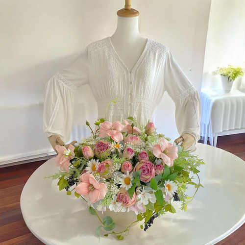 春の花咲くフラワーアレンジメント 光触媒フラワー 造花 春