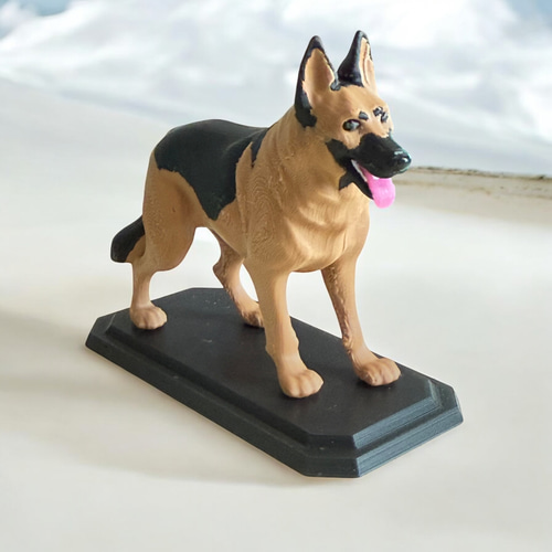 ジャーマンシェパード オブジェ リアル3Dフィギュア 大小サイズあり