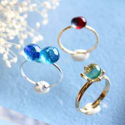 Happy bag glass ring 3点セット 5枚目の画像