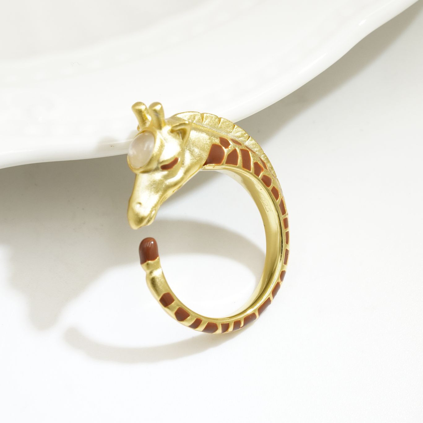 瞑想キリンモチーフリング 即発送可 20241210-005