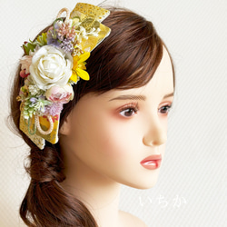 nicocica 髪飾り　ヘッドドレス　花冠　成人式　卒業式 成人式 髪飾り ヘッドドレス 花冠 花かんむり カチューシャ