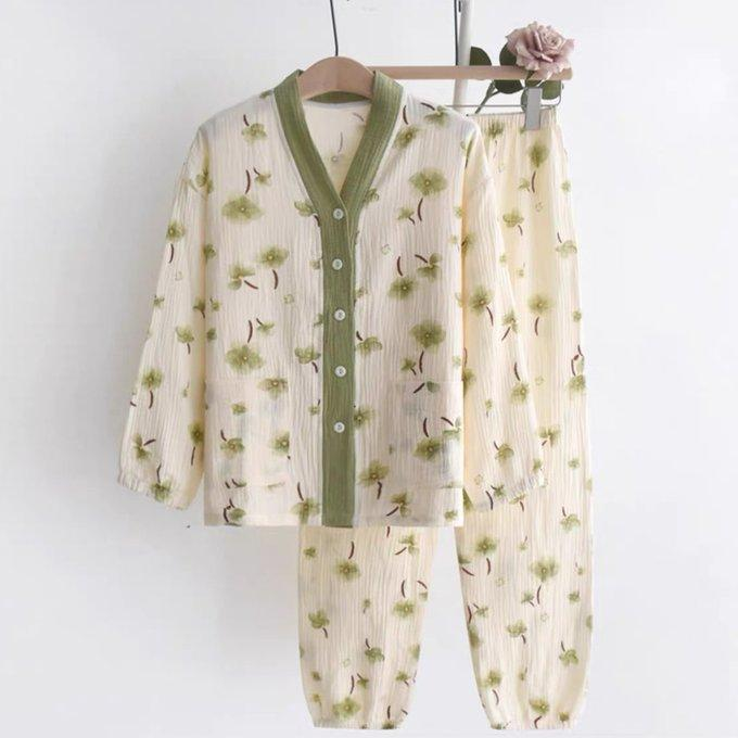 パジャマ・ルームウェア・コットン100%・春秋