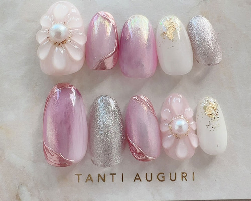 ネイルチップ 成人式 ニュアンス 紫 ピンク キラキラ 派手 オーダーネイル ネイルチップ 成人式 ニュアンス 紫 ピンク キラキラ 派手